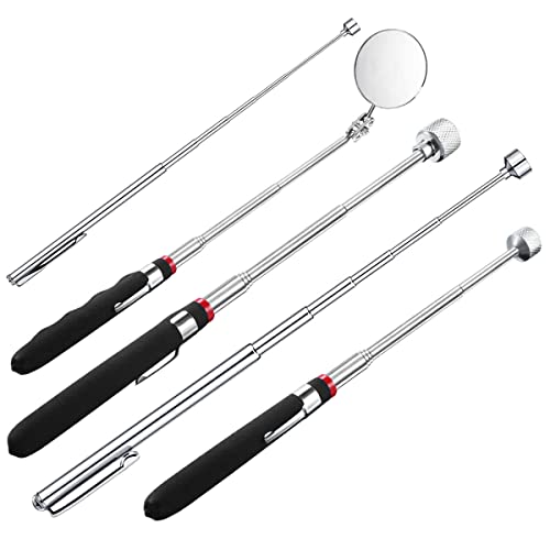 Serplex 5Pcs Magnetic Telescoping Pick Up Tool with 1lB 3.5lB 10IB 15IB Pickup Rod and Round 360 Swivel Adjustable Inspection Mirror, Gifts for Men, Magnet Sticks for Hard to Reach Places Serplex 5Pcs Magnetic Telescoping Pick Up Tool with 1lB 3.5lB 10IB 15IB Pickup Rod and Round 360 Swivel Adjustable Inspection Mirror, Gifts for Men, Magnet Sticks for Hard to Reach Places